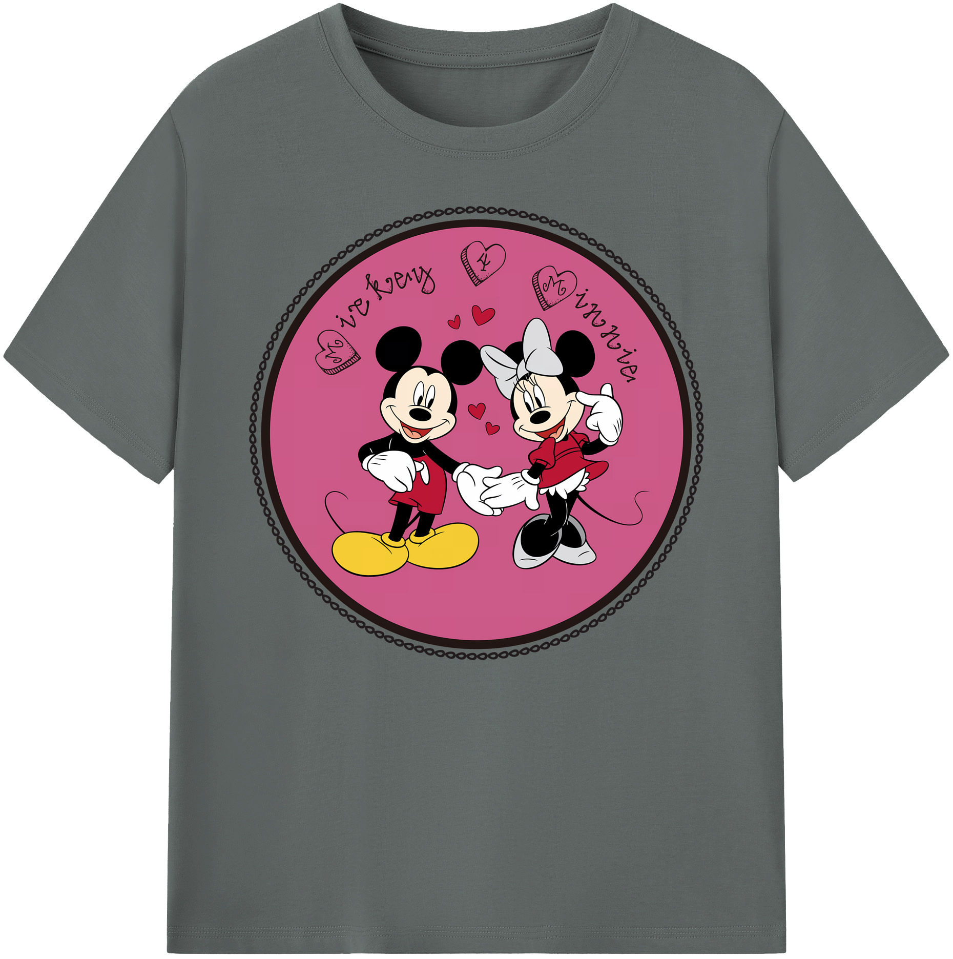 ミッキーマウス Mickey Mouse 綿100％ メンズ半袖Tシャツ｜肌触りやわらか＆通気性